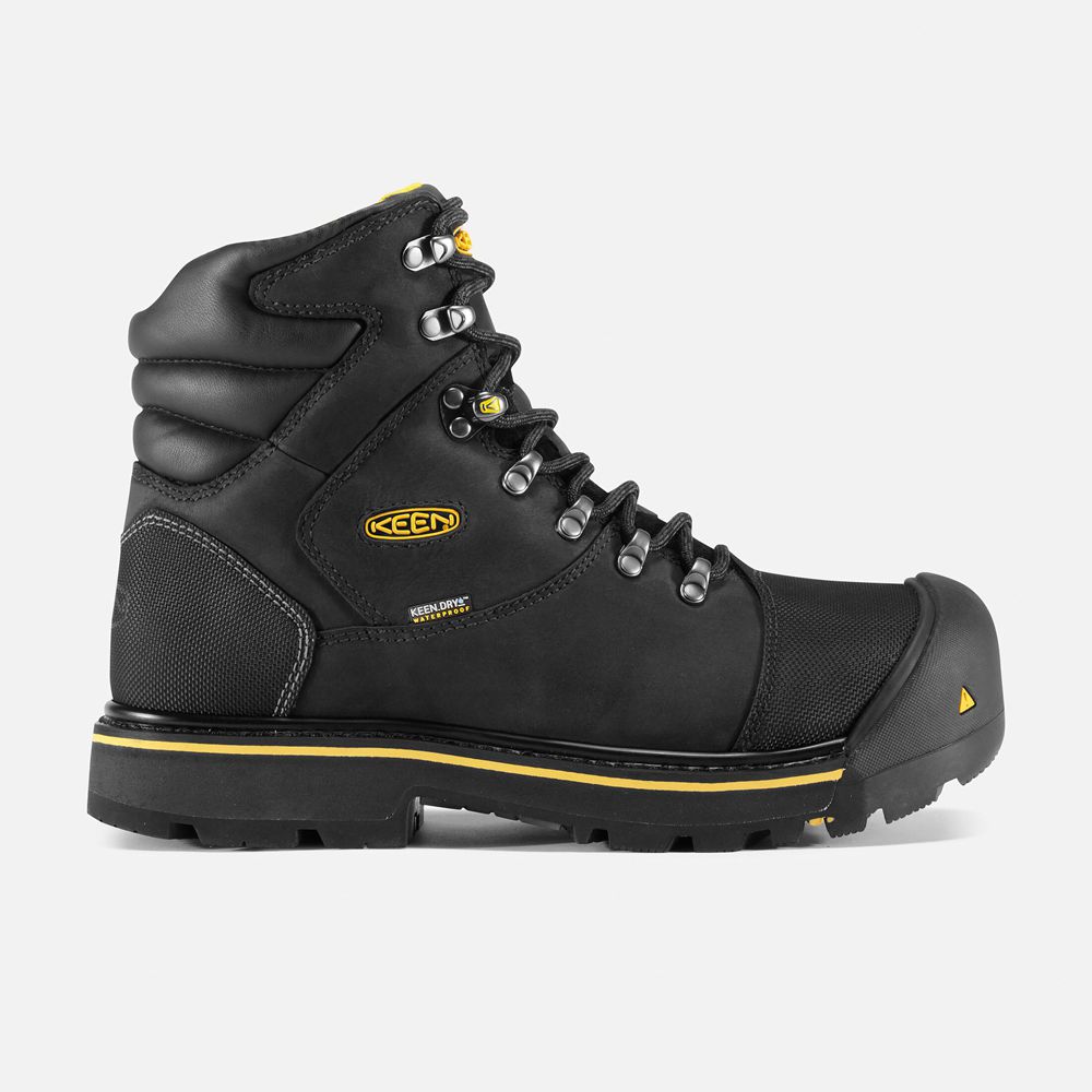 Botas de Trabajo Keen Mexico Negros - Hombre Milwaukee Waterproof (Steel Toe) - FG5703819